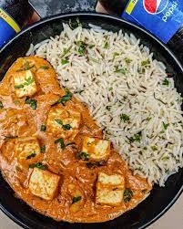High-Protein Paneer–Soya Kadhai Meal with Jeera Rice + Salad